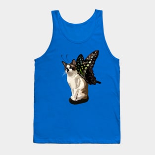 Seal Point Snowshoe Siamese Tailed Jay Flitter Kitty Tank Top